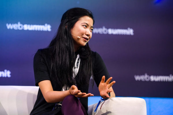5 November 2019; Jenny Wang, Founding Advisor/Co-Founder, Re-Inc, on SportsTrade Stage during the opening day of Web Summit 2019 at the Altice Arena in Lisbon, Portugal. Photo by Sam Barnes/Web Summit via Sportsfile